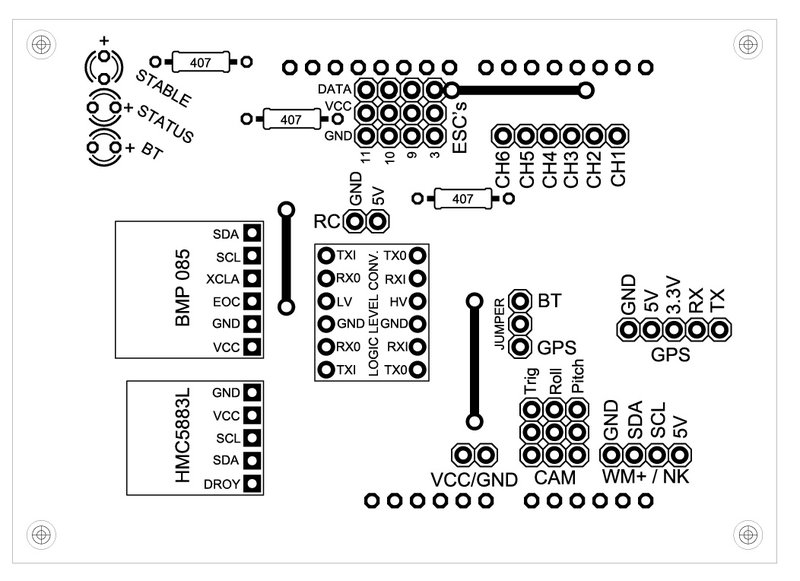 Arduino One Shield 20 PCB Top